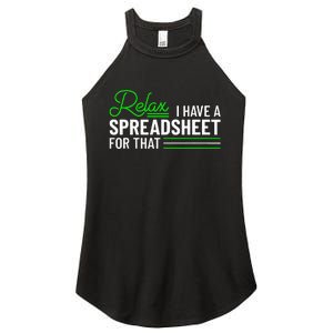 Funny Accountant I Have A Spreadsheet For That Accounting Women's Perfect Tri Rocker Tank