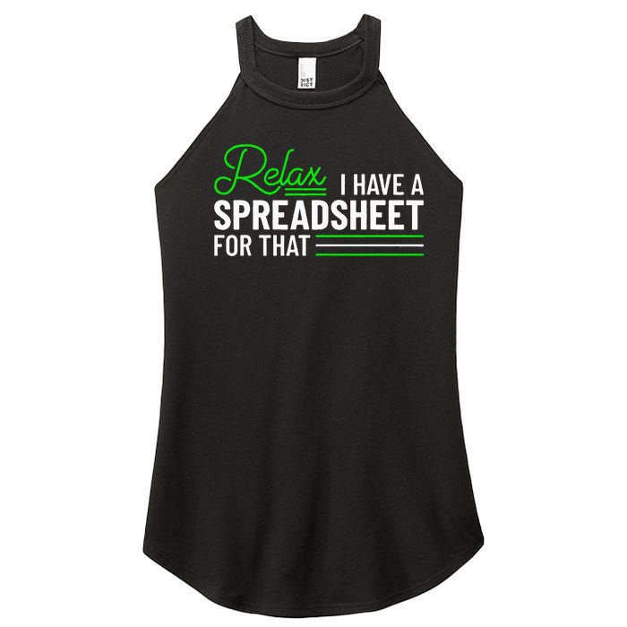 Funny Accountant I Have A Spreadsheet For That Accounting Women's Perfect Tri Rocker Tank