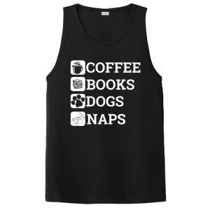 Funny All I Need Coffee Books Dogs Naps Lover Gift PosiCharge Competitor Tank