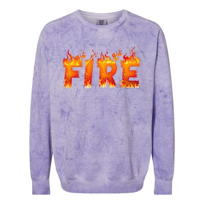 Fire And Ice Last Minute Halloween Matching Couple Costume Colorblast Crewneck Sweatshirt