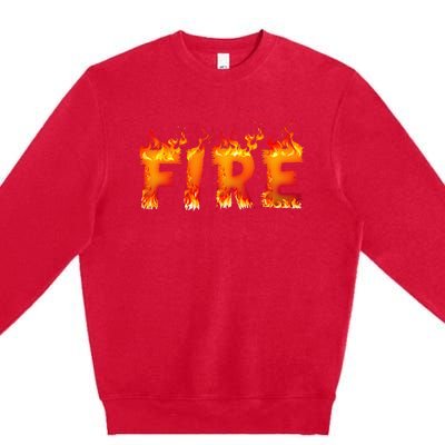 Fire And Ice Last Minute Halloween Matching Couple Costume Premium Crewneck Sweatshirt