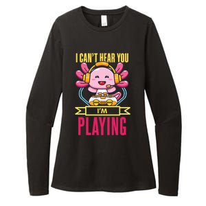 Funny Axolotl I Can Not Hear You I Am Gaming Headset Quote Gift Womens CVC Long Sleeve Shirt