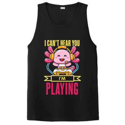 Funny Axolotl I Can Not Hear You I Am Gaming Headset Quote Gift PosiCharge Competitor Tank