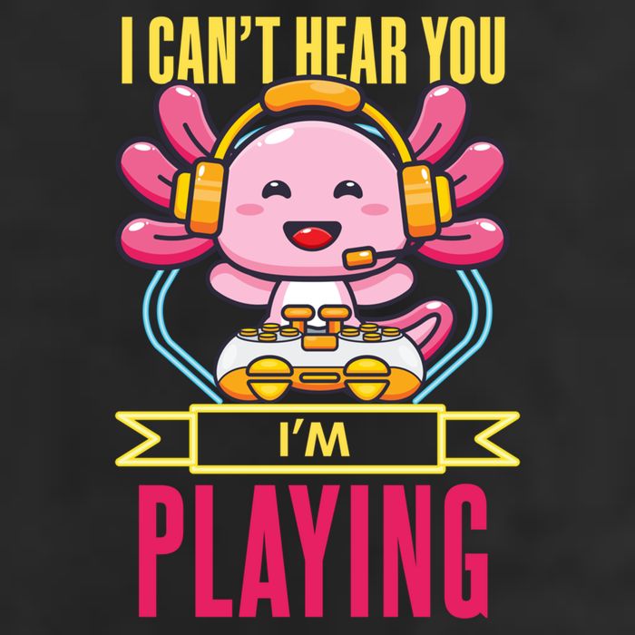 Funny Axolotl I Can Not Hear You I Am Gaming Headset Quote Gift Golf Towel