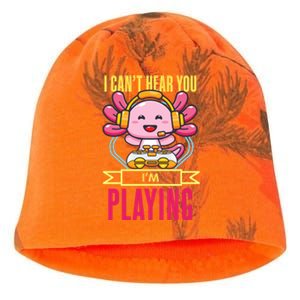 Funny Axolotl I Can Not Hear You I Am Gaming Headset Quote Gift Kati - Camo Knit Beanie