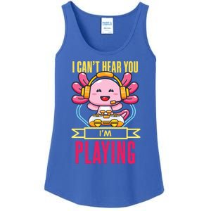 Funny Axolotl I Can Not Hear You I Am Gaming Headset Quote Gift Ladies Essential Tank