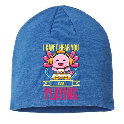 Funny Axolotl I Can Not Hear You I Am Gaming Headset Quote Gift Sustainable Beanie