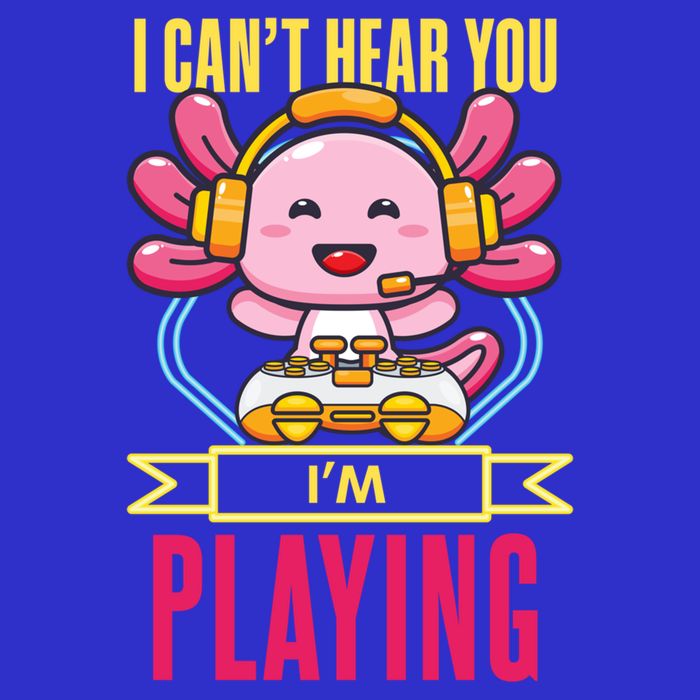 Funny Axolotl I Can Not Hear You I Am Gaming Headset Quote Gift 16 in Basic Backpack