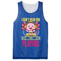 Funny Axolotl I Can Not Hear You I Am Gaming Headset Quote Gift Mesh Reversible Basketball Jersey Tank