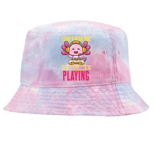 Funny Axolotl I Can Not Hear You I Am Gaming Headset Quote Gift Tie-Dyed Bucket Hat