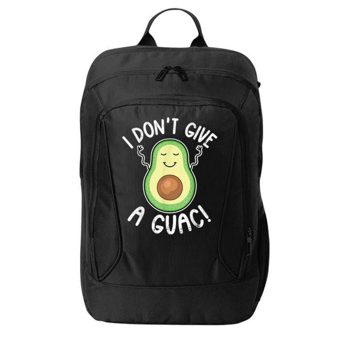 Funny Avocado I Dont Give A Guac Vegan City Backpack