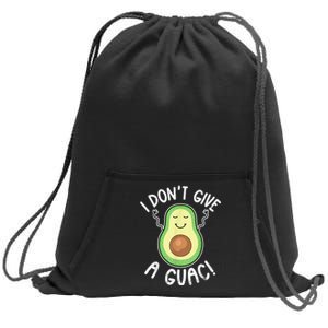 Funny Avocado I Dont Give A Guac Vegan Sweatshirt Cinch Pack Bag