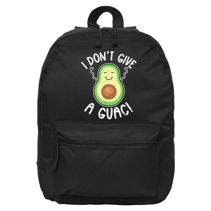 Funny Avocado I Dont Give A Guac Vegan 16 in Basic Backpack