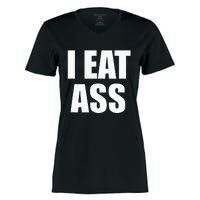 Funny Adult I Eat Ass Funny Adult Gag Gifts For All Women's Momentum V-Neck T-Shirt