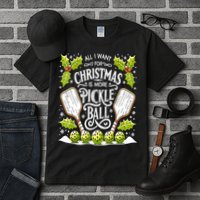 Funny All I Want For Christmas Is More Pickleball Player Gift Tall T-Shirt