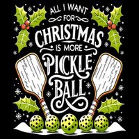 Funny All I Want For Christmas Is More Pickleball Player Gift Drawstring Bag