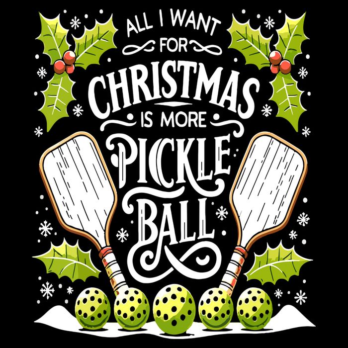 Funny All I Want For Christmas Is More Pickleball Player Gift Drawstring Bag