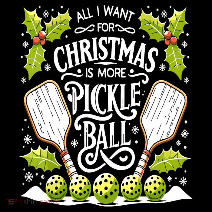 Funny All I Want For Christmas Is More Pickleball Player Gift Flatbill Hat