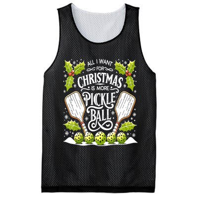 Funny All I Want For Christmas Is More Pickleball Player Gift Mesh Reversible Basketball Jersey Tank