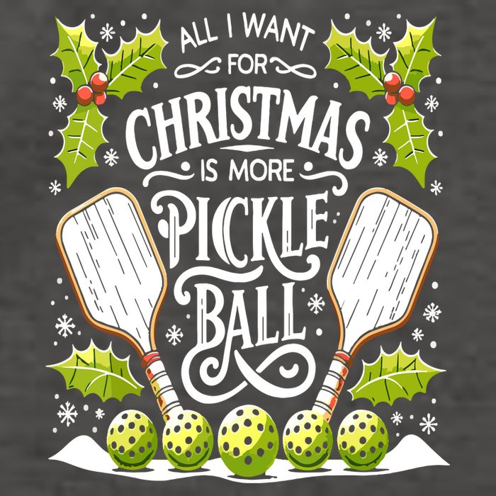 Funny All I Want For Christmas Is More Pickleball Player Gift Vector Backpack