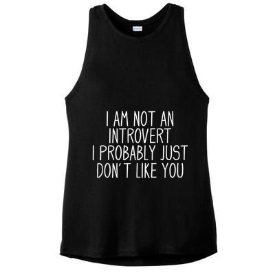 Funny Antisocial Introvert Ladies PosiCharge Tri-Blend Wicking Tank