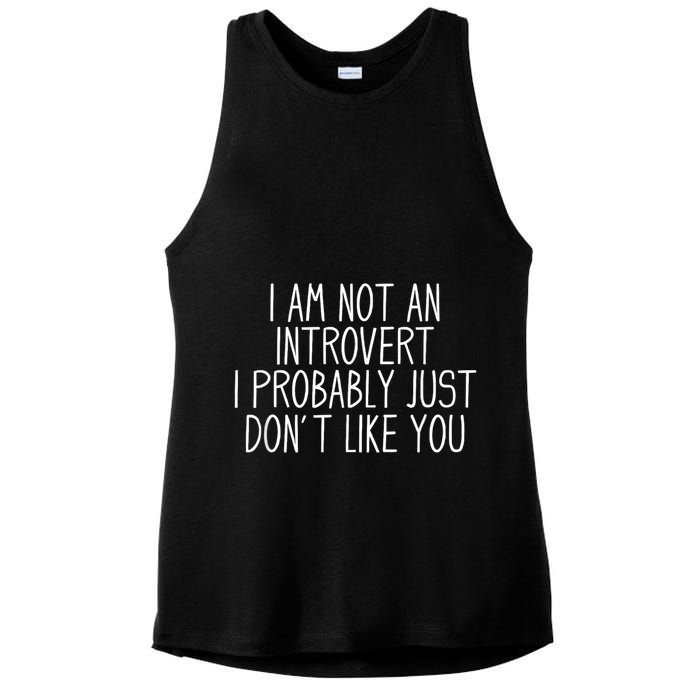 Funny Antisocial Introvert Ladies PosiCharge Tri-Blend Wicking Tank