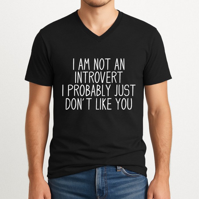 Funny Antisocial Introvert V-Neck T-Shirt