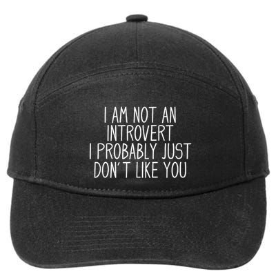 Funny Antisocial Introvert 7-Panel Snapback Hat