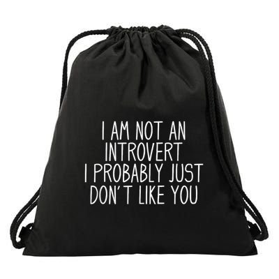 Funny Antisocial Introvert Drawstring Bag