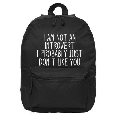 Funny Antisocial Introvert 16 in Basic Backpack