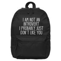 Funny Antisocial Introvert 16 in Basic Backpack