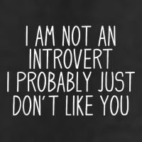 Funny Antisocial Introvert Crop Fleece Hoodie