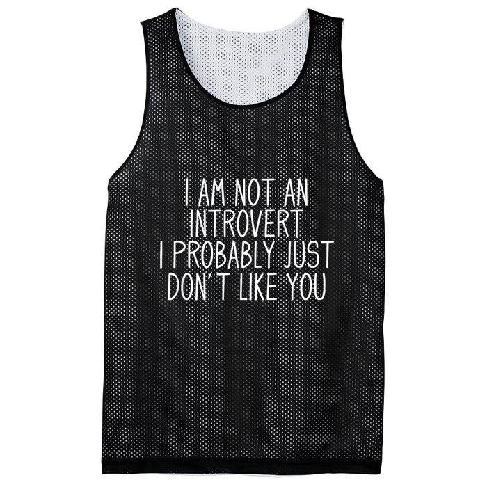 Funny Antisocial Introvert Mesh Reversible Basketball Jersey Tank