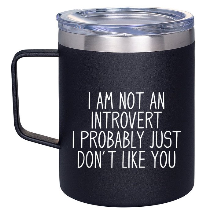 Funny Antisocial Introvert 12oz Stainless Steel Coffee Mug