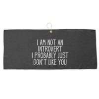 Funny Antisocial Introvert Large Microfiber Waffle Golf Towel