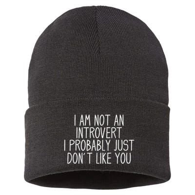 Funny Antisocial Introvert Sustainable Knit Beanie