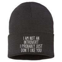 Funny Antisocial Introvert Sustainable Knit Beanie