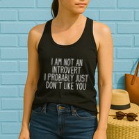 Funny Antisocial Introvert Womens Tank Top