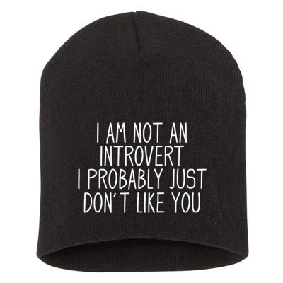Funny Antisocial Introvert Short Acrylic Beanie