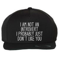 Funny Antisocial Introvert Wool Snapback Cap