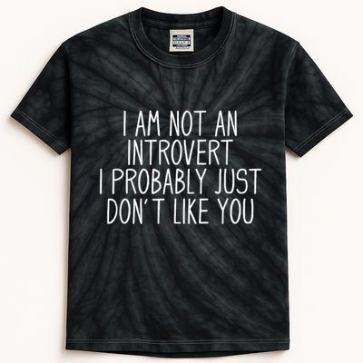 Funny Antisocial Introvert Kids Tie-Dye T-Shirt