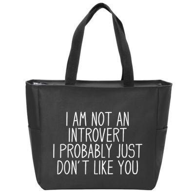 Funny Antisocial Introvert Zip Tote Bag