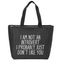 Funny Antisocial Introvert Zip Tote Bag