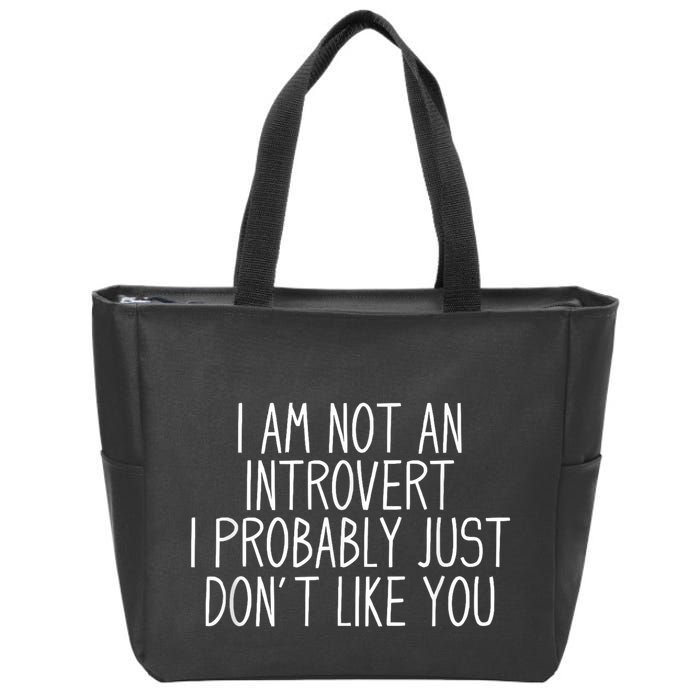 Funny Antisocial Introvert Zip Tote Bag