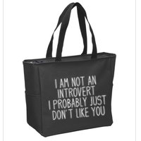 Funny Antisocial Introvert Zip Tote Bag