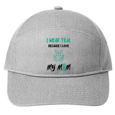 Food Allergy I Love My Mom Food Allergy Awareness Ribbon 7-Panel Snapback Hat