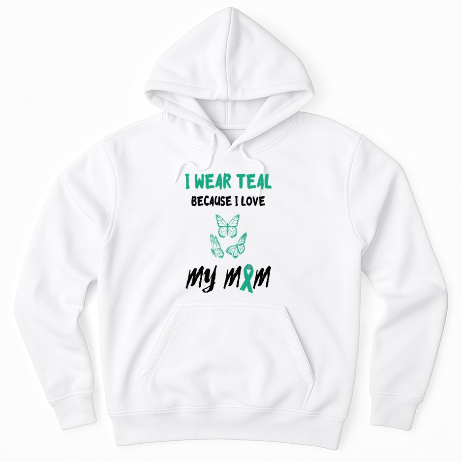 Food Allergy I Love My Mom Food Allergy Awareness Ribbon Hoodie