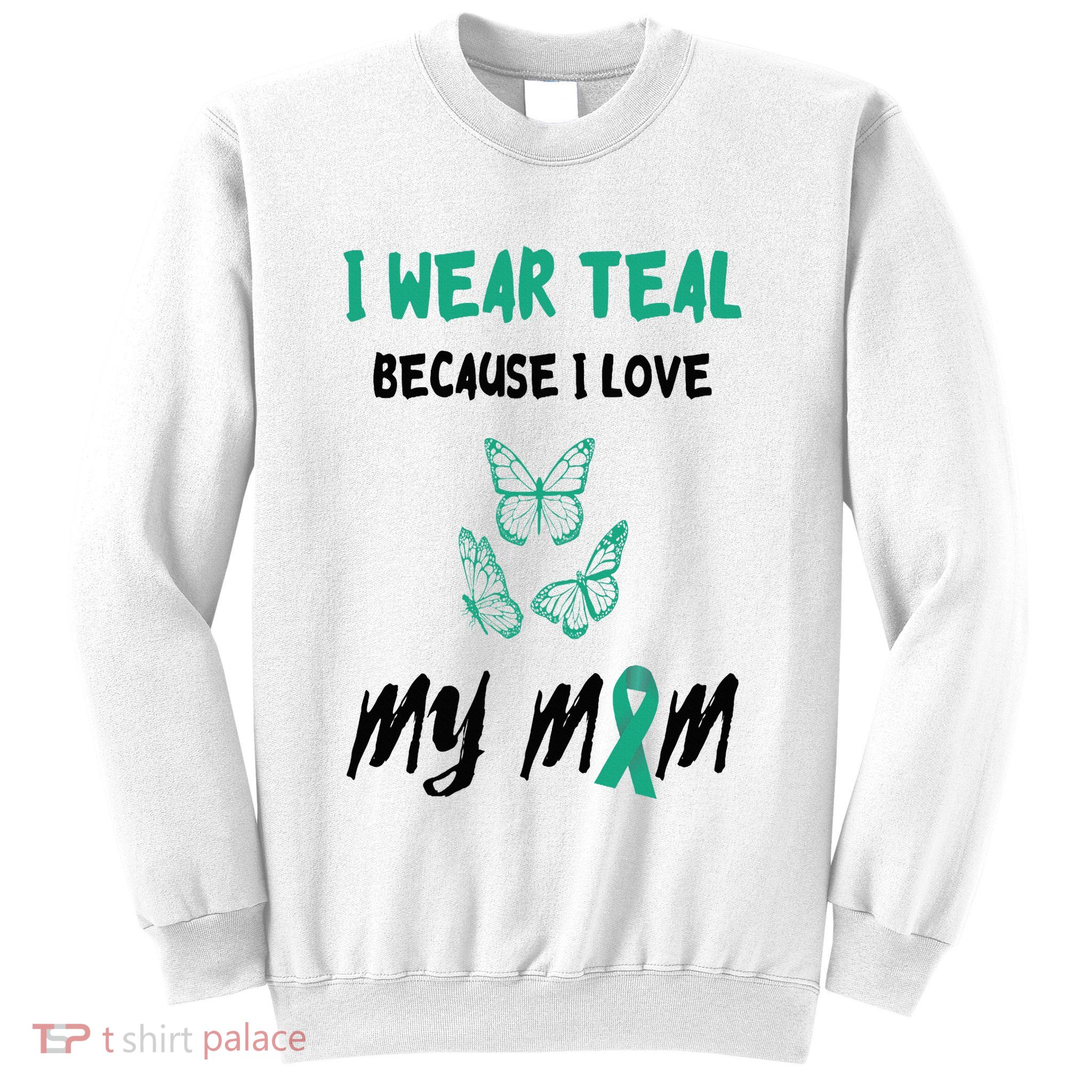 Food Allergy I Love My Mom Food Allergy Awareness Ribbon Sweatshirt