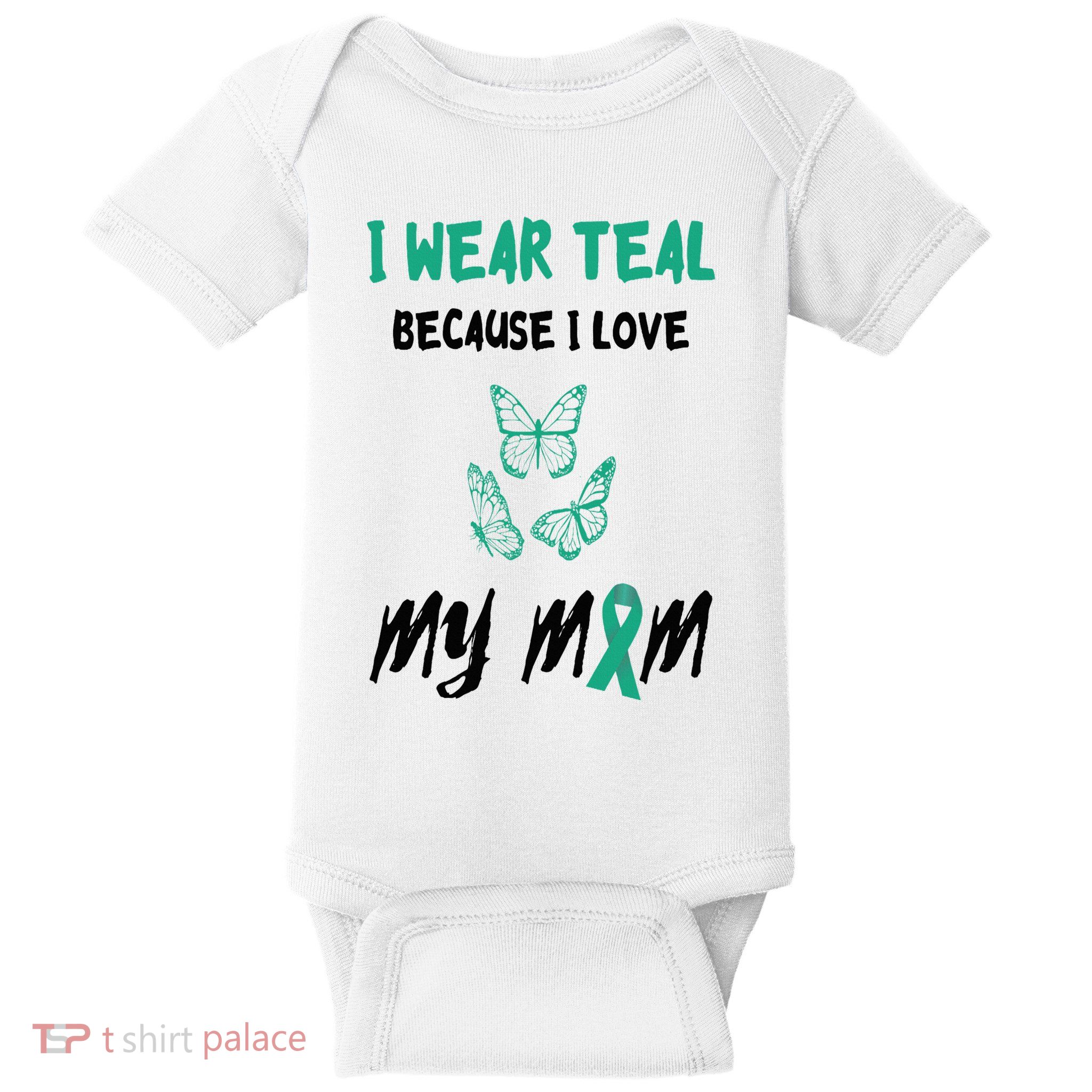 Food Allergy I Love My Mom Food Allergy Awareness Ribbon Baby Bodysuit