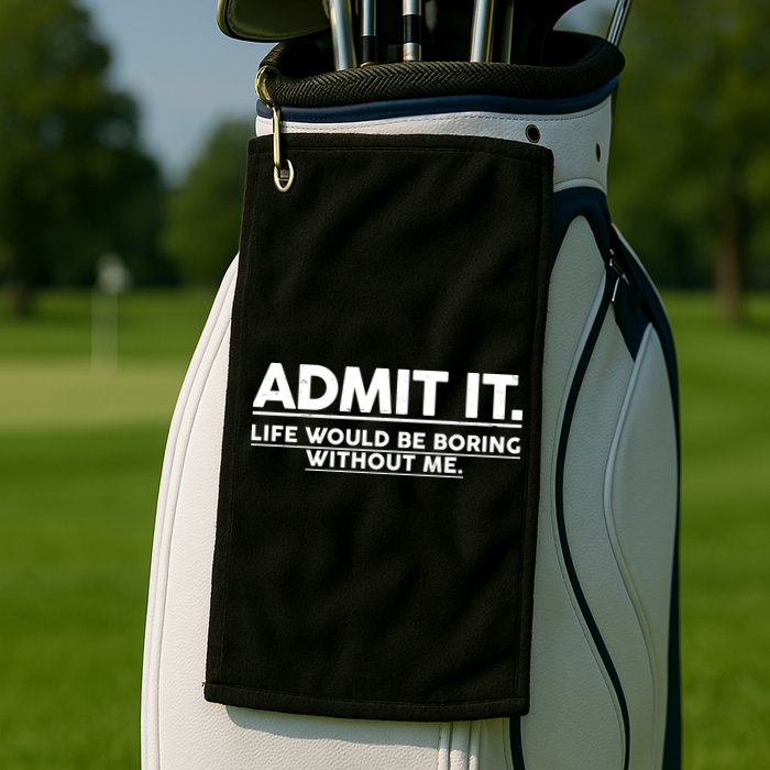 Funny Admit It Life Would Be Boring Without Me Golf Towel